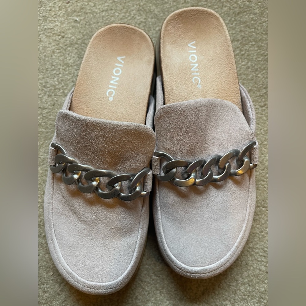 Vionic Orthaheel Technology Clogs Mules Grey Size 7